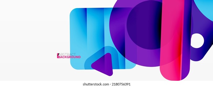 Formas geométricas primitivas: composición de líneas, triángulos, cuadrados y círculos. Fondo abstracto mínimo geométrico vectorial para fondo de pared, banner, fondo, página de inicio