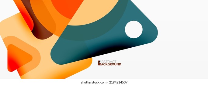 Primitive geometric shapes - line, triangle, square and circle composition. Vector geometric minimal abstract background for wallpaper, banner, background, landing page