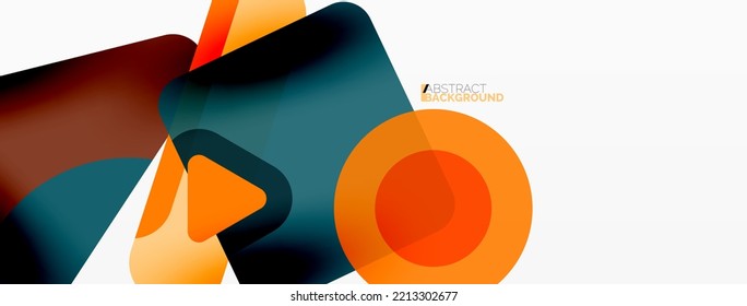 Primitive geometric shapes - line, triangle, square and circle composition. Vector geometric minimal abstract background for wallpaper, banner, background, landing page