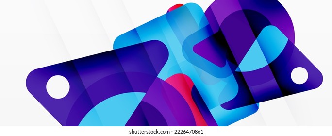 Primitive geometric shapes - line, triangle, square and circle composition. Vector geometric minimal abstract background for wallpaper, banner, background, landing page