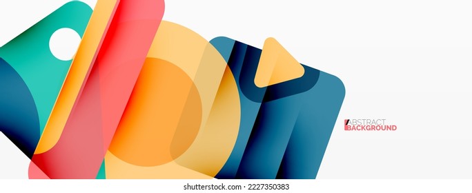 Formas geométricas primitivas: composición de líneas, triángulos, cuadrados y círculos. Fondo abstracto mínimo geométrico vectorial para fondo de pared, banner, fondo, página de inicio