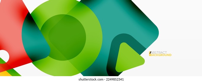 Primitive geometrische Formen - Linien-, Dreieck-, Quadrat- und Kreiszusammensetzung. Vektorgeometrischer, minimaler abstrakter Hintergrund für Tapete, Banner, Hintergrund, Landungsseite