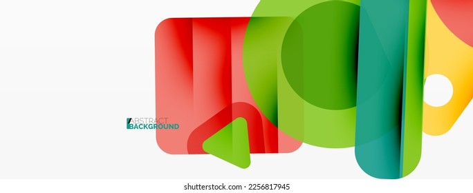 Primitive geometric shapes - line, triangle, square and circle composition. Vector geometric minimal abstract background for wallpaper, banner, background, landing page