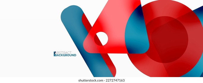 Primitive geometric shapes - line, triangle, square and circle composition. Vector geometric minimal abstract background for wallpaper, banner, background, landing page
