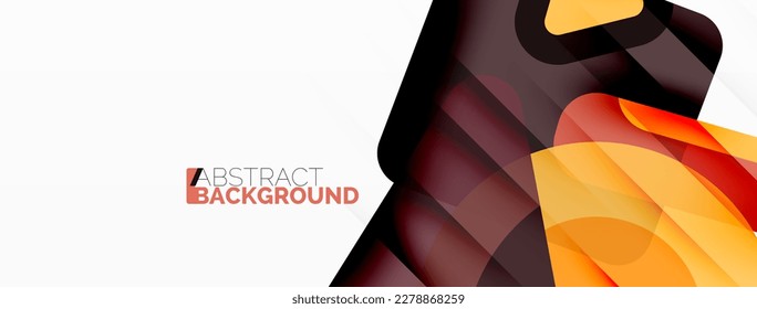 Primitive geometric shapes - line, triangle, square and circle composition. Vector geometric minimal abstract background for wallpaper, banner, background, landing page