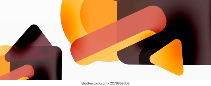 Primitive geometrische Formen - Linien-, Dreieck-, Quadrat- und Kreiszusammensetzung. Vektorgeometrischer, minimaler abstrakter Hintergrund für Tapete, Banner, Hintergrund, Landungsseite