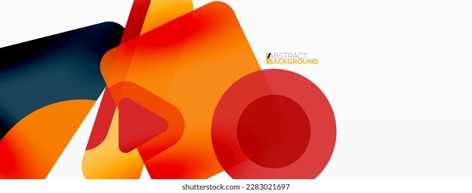Primitive geometric shapes - line, triangle, square and circle composition. Vector geometric minimal abstract background for wallpaper, banner, background, landing page