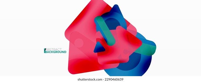 Primitive geometric shapes - line, triangle, square and circle composition. Vector geometric minimal abstract background for wallpaper, banner, background, landing page