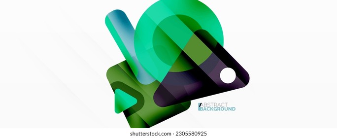 Primitive geometric shapes - line, triangle, square and circle composition. Vector geometric minimal abstract background for wallpaper, banner, background, landing page