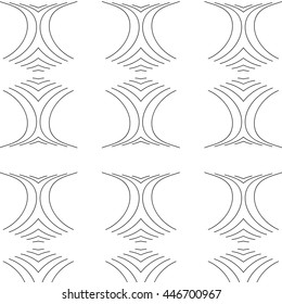 Primitive grey abstract pattern with lines and circles