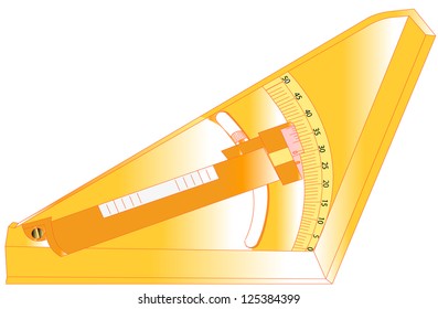 Primitive inclinometer used for simple, less accurate determination of the position and angle of the plane of the subject or its parts
