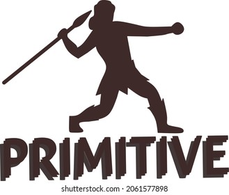 Logotipos primitivos. Icono de estilo primitivo. diseño vectorial de símbolo primitivo.