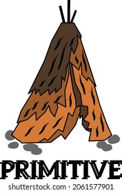 Primitive logos. Primitive style icon. primitive symbol vector design.