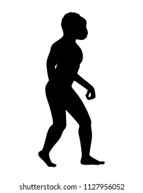 Primitive man silhouette vector