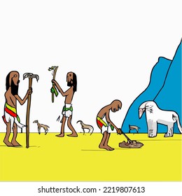 Primitive People. They Do Hunting and Gathering
