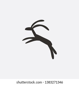 primitive picture deer icon sign signifier vector