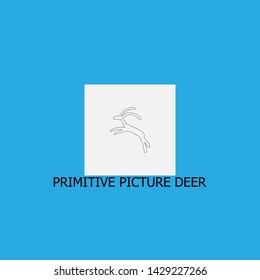 primitive picture deer icon sign signifier vector