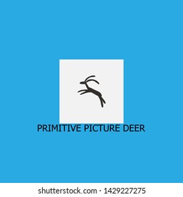 primitive picture deer icon sign signifier vector