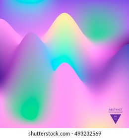 Primitive rainbow background with tops of  mountains. Mountain Design. Vector illustration EPS10. Can Be Used For Banner, Flyer, Book Cover, Poster, Web Banners.
