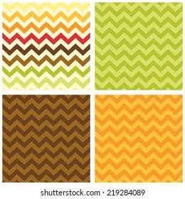 Primitive retro seamless chevron pattern in autumn colors