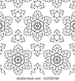 Primitive simple grey retro seamless pattern with lines and circles