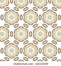 Primitive simple grey retro seamless pattern with lines and circles