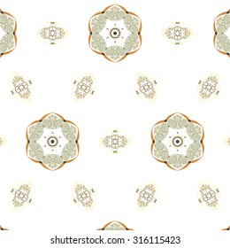 Primitive simple grey retro seamless pattern with lines and circles