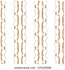 Primitive simple retro seamless pattern with lines and circles