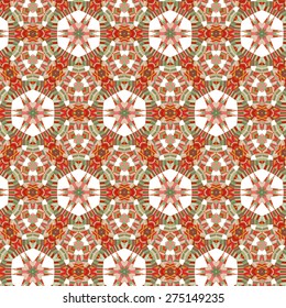 Primitive simple retro seamless pattern with lines and circles