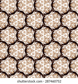 Primitive simple retro seamless pattern with lines and circles