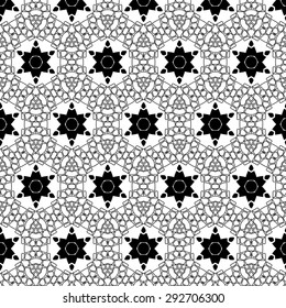 Primitive simple retro seamless pattern with lines and circles