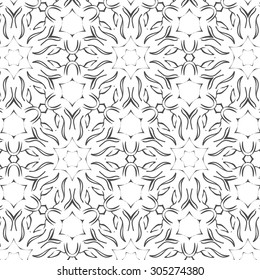 Primitive simple retro seamless pattern with lines and circles