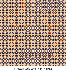 Primitive simple seamless pattern. A simple vector pattern made with flower geometric elements