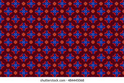 Primitive simple seamless pattern. A simple vector pattern made with flower geometric elements