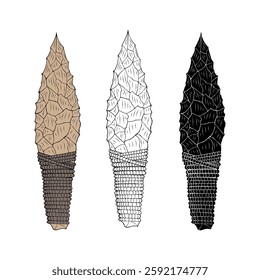
Primitive stone hunting knife Vector illustration