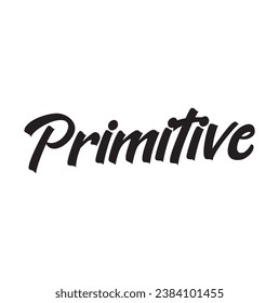 primitive text on white background.