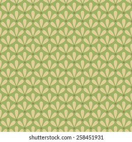Primitive vintage seamless floral pattern with stylized flowers