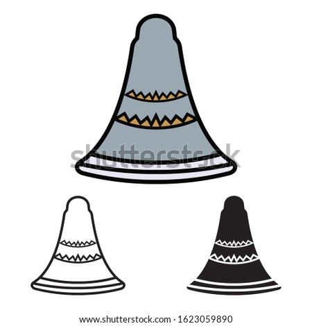 primitive weapon line flat simle set icon