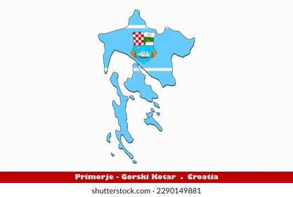 Primorje-Gorski Kotar Flag - Counties of Croatia