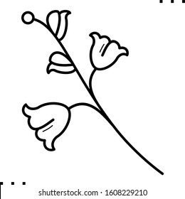 primrose spring flower line art icon svg