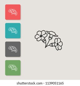 Primrose - vector icon. Symbol for web, infographics, print design and mobile UX/UI kit. Vector illustration, EPS10.