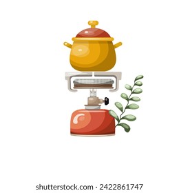 Primus tourist drawing. Hand drawing. Isolate on a white background. Vector
