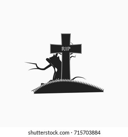 Prin on a T-shirt, a logo in honor of the Halloween holiday. Vector illustration
