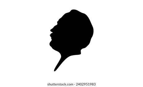 Prince Albert, black isolated silhouette