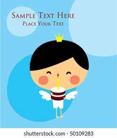 prince angel birthday greeting