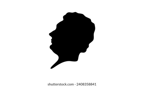 Prince Augustus Frederick, Duke of Sussex, black isolated silhouette