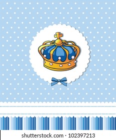 Prince was born! Ã¢Â?Â? cute blue crown card