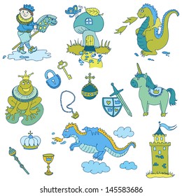 Prince Boy Set - for design and scrapbook - in vector