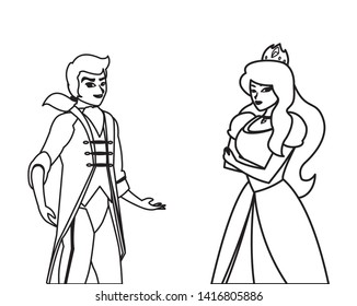 prince charming and princess of tales characters