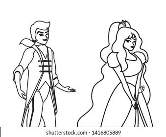 prince charming and princess of tales characters